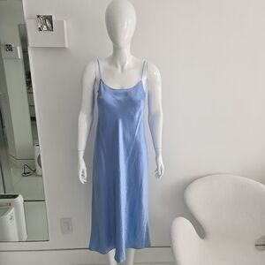 Vince Sky Blue Satin Slip Dress. NWOT. Size Small, Retain $295